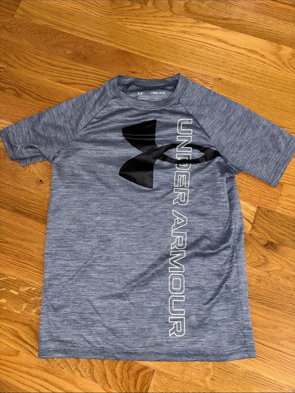 Under Armour Heather Blue Youth Short Sleeve Logo Tee